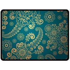 European Pattern, Blue, Desenho, Retro, Style Fleece Blanket (large) by nateshop