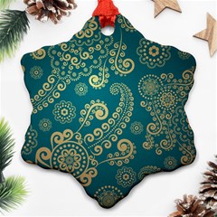 European Pattern, Blue, Desenho, Retro, Style Ornament (snowflake) by nateshop