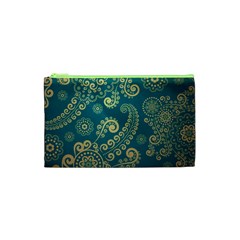 European Pattern, Blue, Desenho, Retro, Style Cosmetic Bag (xs)