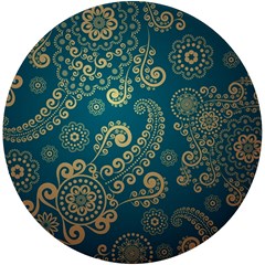 European Pattern, Blue, Desenho, Retro, Style Uv Print Round Tile Coaster