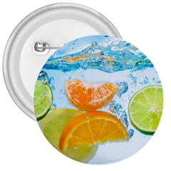 Fruits, Fruit, Lemon, Lime, Mandarin, Water, Orange 3  Buttons by nateshop