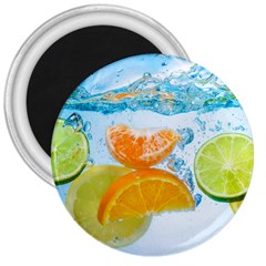 Fruits, Fruit, Lemon, Lime, Mandarin, Water, Orange 3  Magnets by nateshop