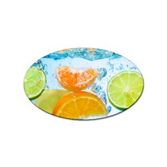 Fruits, Fruit, Lemon, Lime, Mandarin, Water, Orange Sticker (oval) by nateshop