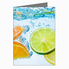 Fruits, Fruit, Lemon, Lime, Mandarin, Water, Orange Greeting Cards (pkg Of 8) by nateshop