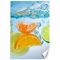 Fruits, Fruit, Lemon, Lime, Mandarin, Water, Orange Canvas 24  X 36  by nateshop