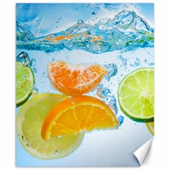 Fruits, Fruit, Lemon, Lime, Mandarin, Water, Orange Canvas 8  X 10  by nateshop