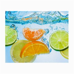 Fruits, Fruit, Lemon, Lime, Mandarin, Water, Orange Small Glasses Cloth (2 Sides) by nateshop