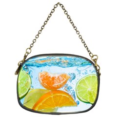 Fruits, Fruit, Lemon, Lime, Mandarin, Water, Orange Chain Purse (one Side) by nateshop