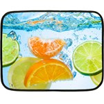 Fruits, Fruit, Lemon, Lime, Mandarin, Water, Orange Two Sides Fleece Blanket (Mini) 35 x27  Blanket Front