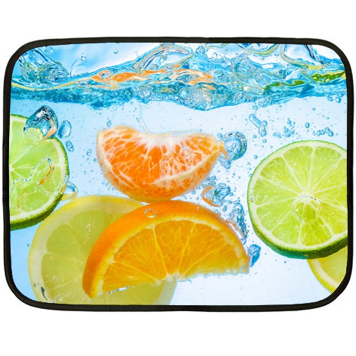 Fruits, Fruit, Lemon, Lime, Mandarin, Water, Orange Two Sides Fleece Blanket (Mini)