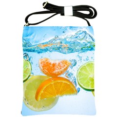 Fruits, Fruit, Lemon, Lime, Mandarin, Water, Orange Shoulder Sling Bag by nateshop