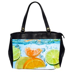 Fruits, Fruit, Lemon, Lime, Mandarin, Water, Orange Oversize Office Handbag (2 Sides) by nateshop