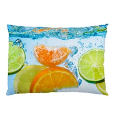 Fruits, Fruit, Lemon, Lime, Mandarin, Water, Orange Pillow Case (two Sides) by nateshop