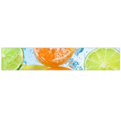 Fruits, Fruit, Lemon, Lime, Mandarin, Water, Orange Large Premium Plush Fleece Scarf  by nateshop