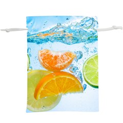 Fruits, Fruit, Lemon, Lime, Mandarin, Water, Orange Lightweight Drawstring Pouch (xl) by nateshop