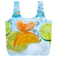 Fruits, Fruit, Lemon, Lime, Mandarin, Water, Orange Full Print Recycle Bag (xxxl) by nateshop