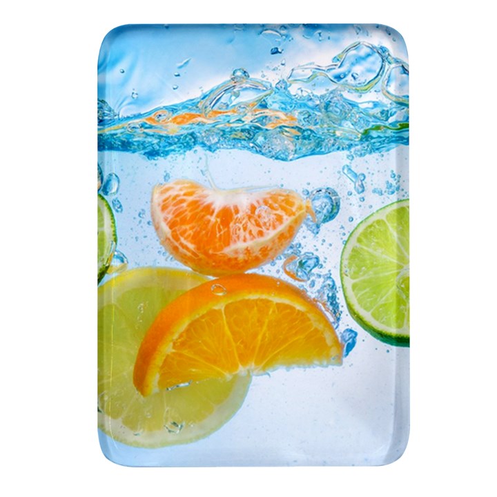 Fruits, Fruit, Lemon, Lime, Mandarin, Water, Orange Rectangular Glass Fridge Magnet (4 pack)