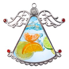 Fruits, Fruit, Lemon, Lime, Mandarin, Water, Orange Metal Angel With Crystal Ornament