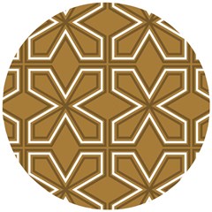 Gold Pattern Texture, Seamless Texture Wooden Puzzle Round by nateshop