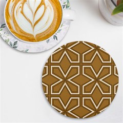 Gold Pattern Texture, Seamless Texture Uv Print Round Tile Coaster by nateshop