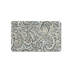 Gray Paisley Texture, Paisley Magnet (name Card) by nateshop