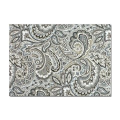 Gray Paisley Texture, Paisley Sticker A4 (10 Pack)