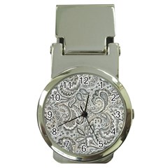 Gray Paisley Texture, Paisley Money Clip Watches by nateshop