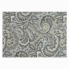 Gray Paisley Texture, Paisley Large Glasses Cloth by nateshop