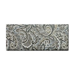 Gray Paisley Texture, Paisley Hand Towel by nateshop