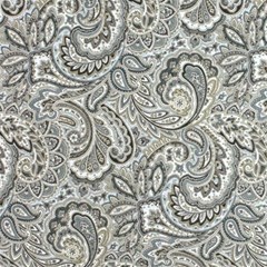 Gray Paisley Texture, Paisley Play Mat (square) by nateshop