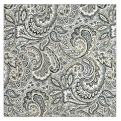 Gray Paisley Texture, Paisley Square Satin Scarf (36  X 36 ) by nateshop