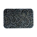 Gray Paisley Texture, Paisley Open Lid Metal Box (Silver)   Front