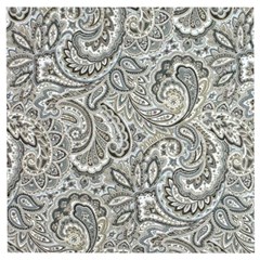 Gray Paisley Texture, Paisley Wooden Puzzle Square by nateshop