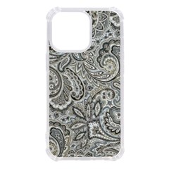 Gray Paisley Texture, Paisley Iphone 13 Pro Tpu Uv Print Case