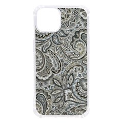 Gray Paisley Texture, Paisley Iphone 13 Tpu Uv Print Case by nateshop