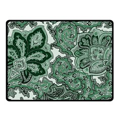 Green Ornament Texture, Green Flowers Retro Background Fleece Blanket (small) by nateshop