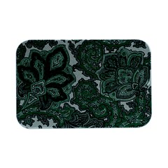 Green Ornament Texture, Green Flowers Retro Background Open Lid Metal Box (silver)   by nateshop