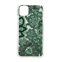 Green Ornament Texture, Green Flowers Retro Background Iphone 11 Pro Max 6 5 Inch Tpu Uv Print Case by nateshop