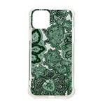 Green Ornament Texture, Green Flowers Retro Background iPhone 11 Pro 5.8 Inch TPU UV Print Case Front