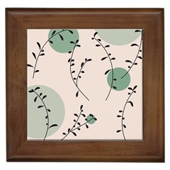 Plants Pattern Design Branches Branch Leaves Botanical Boho Bohemian Texture Drawing Circles Nature Framed Tile