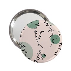 Plants Pattern Design Branches Branch Leaves Botanical Boho Bohemian Texture Drawing Circles Nature 2 25  Handbag Mirrors by Maspions