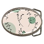 Plants Pattern Design Branches Branch Leaves Botanical Boho Bohemian Texture Drawing Circles Nature Belt Buckles Front