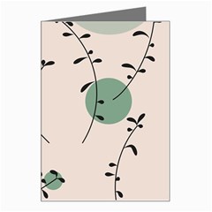 Plants Pattern Design Branches Branch Leaves Botanical Boho Bohemian Texture Drawing Circles Nature Greeting Card