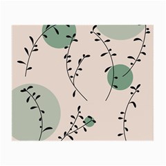 Plants Pattern Design Branches Branch Leaves Botanical Boho Bohemian Texture Drawing Circles Nature Small Glasses Cloth (2 Sides)