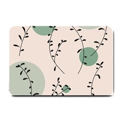 Plants Pattern Design Branches Branch Leaves Botanical Boho Bohemian Texture Drawing Circles Nature Small Doormat