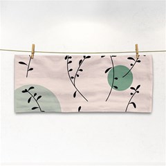 Plants Pattern Design Branches Branch Leaves Botanical Boho Bohemian Texture Drawing Circles Nature Hand Towel