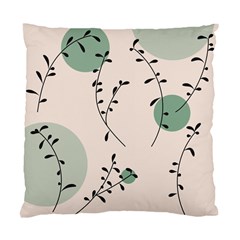 Plants Pattern Design Branches Branch Leaves Botanical Boho Bohemian Texture Drawing Circles Nature Standard Cushion Case (two Sides)