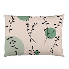 Plants Pattern Design Branches Branch Leaves Botanical Boho Bohemian Texture Drawing Circles Nature Pillow Case