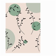 Plants Pattern Design Branches Branch Leaves Botanical Boho Bohemian Texture Drawing Circles Nature Small Garden Flag (two Sides) by Maspions