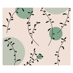 Plants Pattern Design Branches Branch Leaves Botanical Boho Bohemian Texture Drawing Circles Nature Two Sides Premium Plush Fleece Blanket (kids Size)